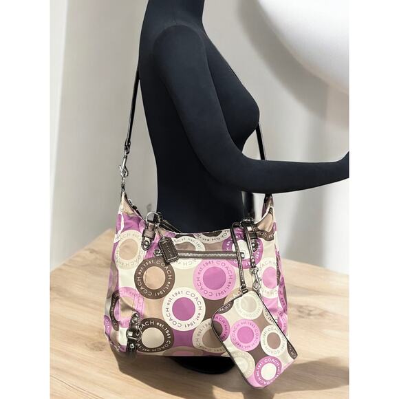 Y2K Coach F17582 Alexandra Snap Head Print Convertible Bag & Wristlet - Picture 10 of 14